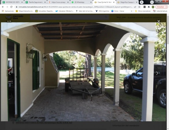 Venta Casa Quinta 3 Amb con Pileta en Paraje El Pato, Berazategui