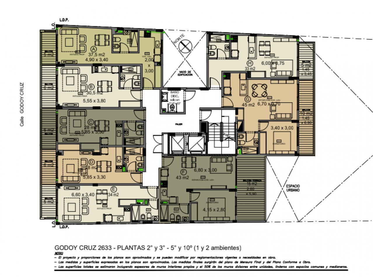 Departamento 2 Ambientes en Venta - Ubicacion Inmejorable de Palermo - en Construccion