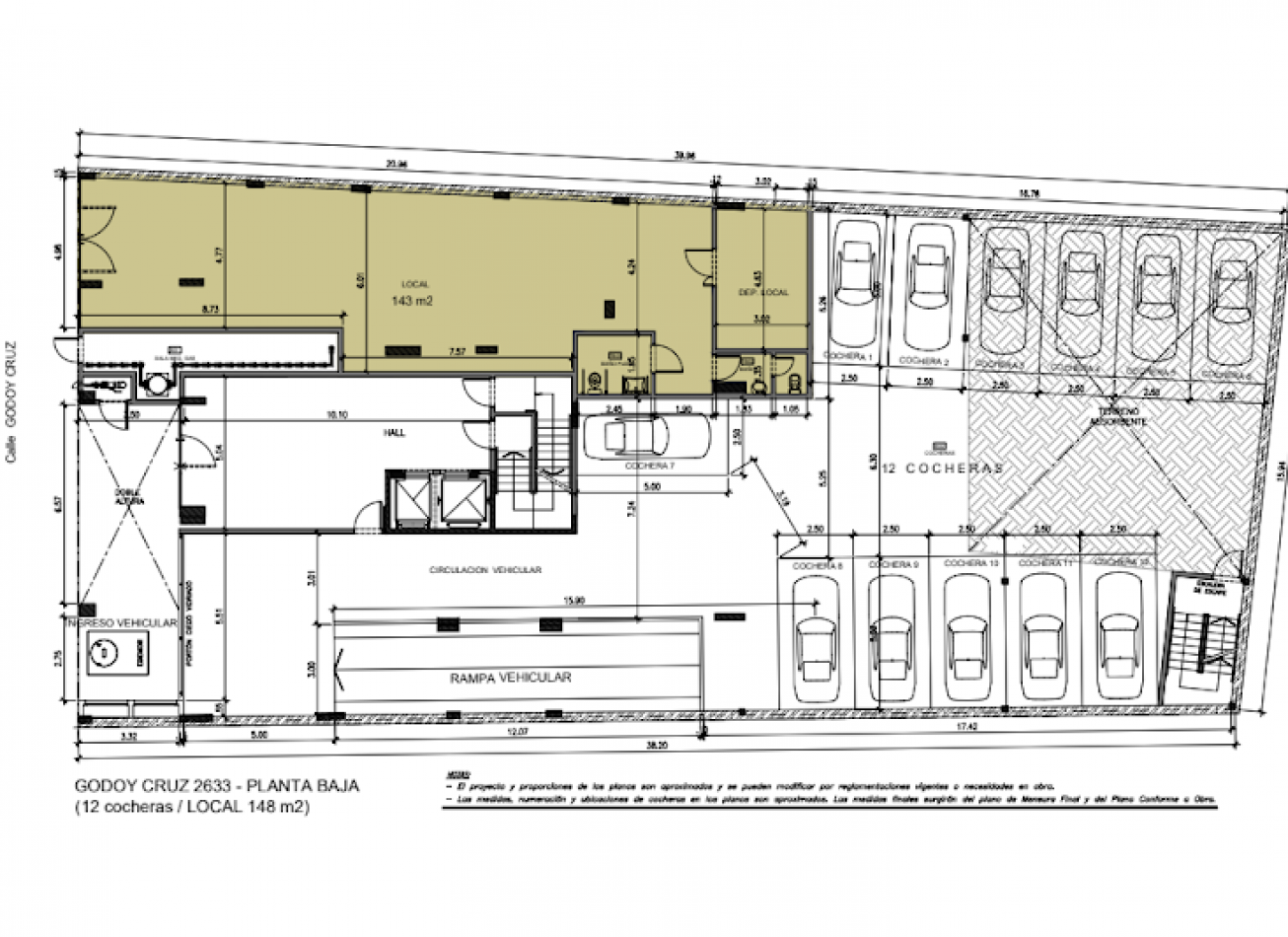 DEPARTAMENTO MONOAMBIENTE 37 MTS GODOY CRUZ 2600 PALERMO EN CONSTRUCCION ENTREGA DIC.2027