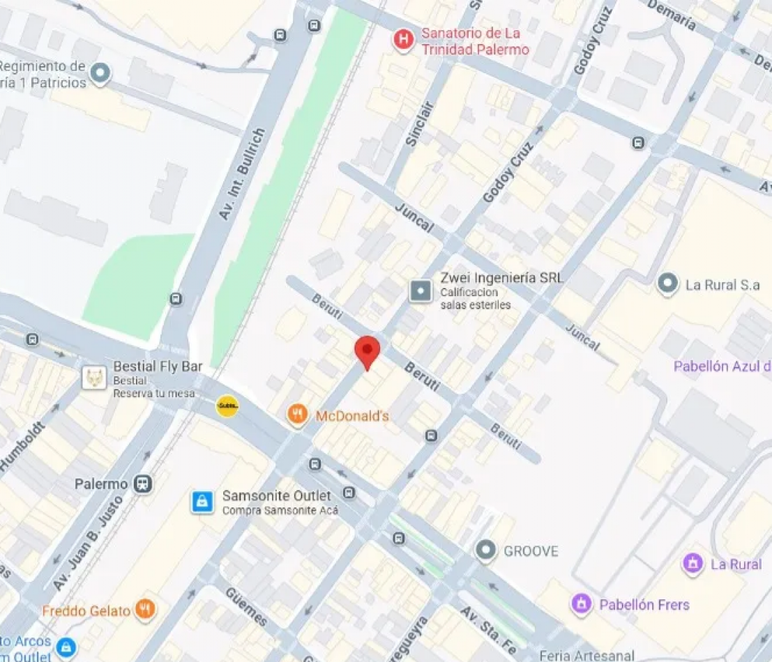 Departamento de 2 Amb con Patio Godoy Cruz 2700, Palermo.