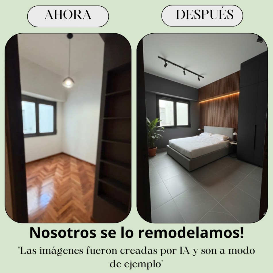 En venta Depto de 3 amb contrafrente en Las Cañitas