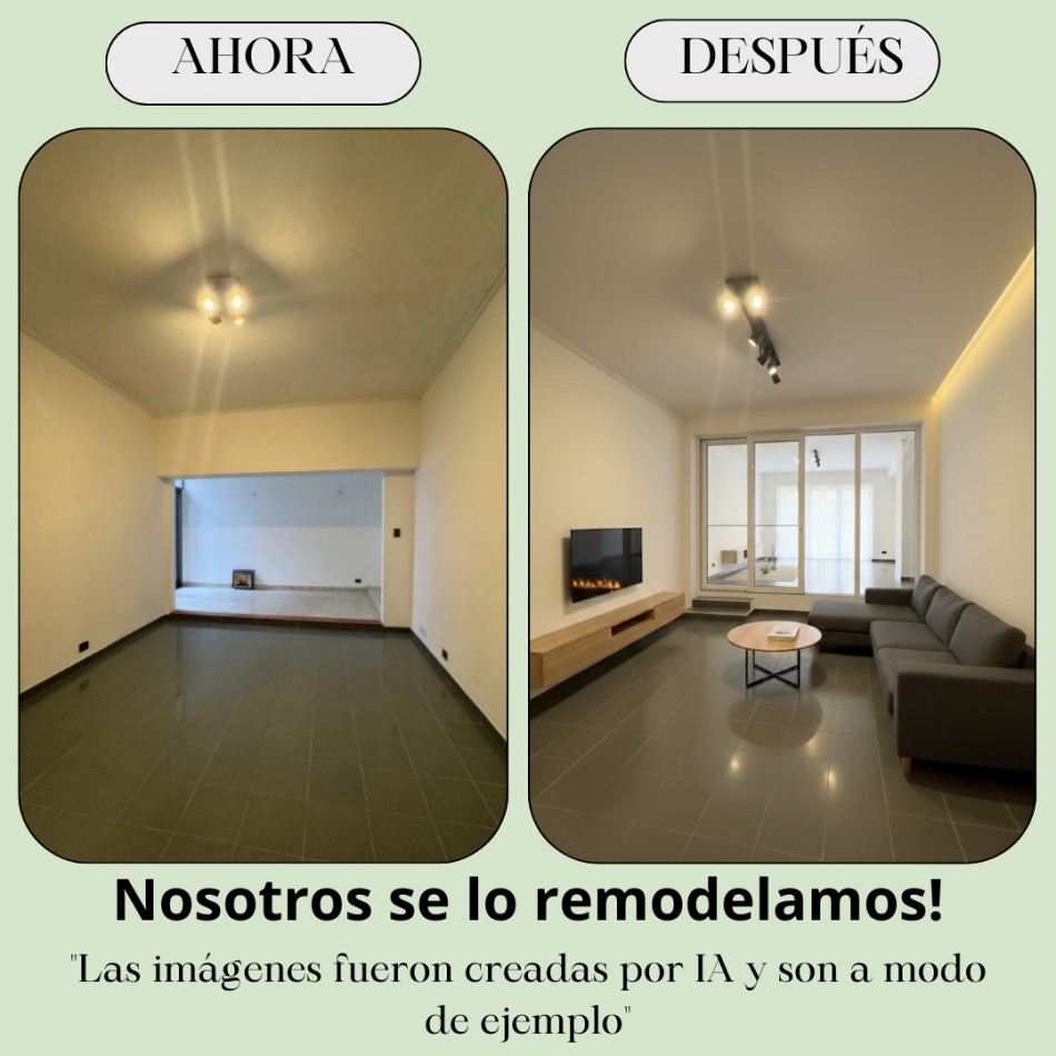 En venta Depto de 3 amb contrafrente en Las Cañitas