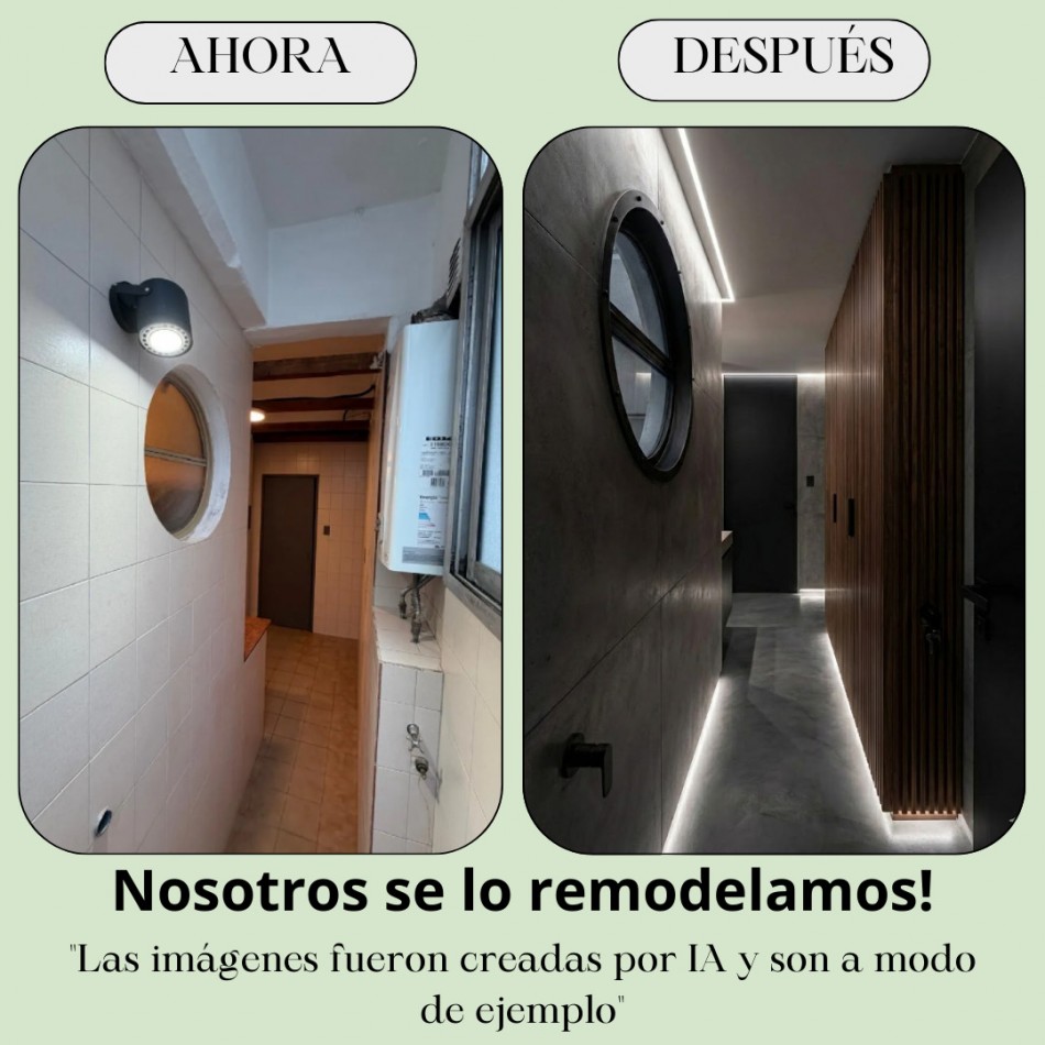 En venta Depto de 3 amb contrafrente en Las Cañitas