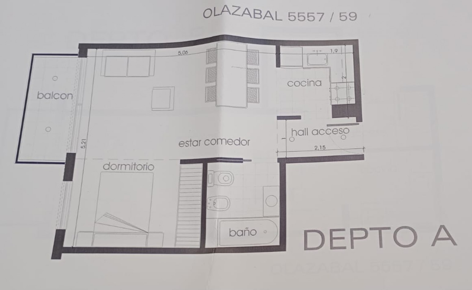 En Venta Amplio Monoambiente  con cochera y baulera en Villa Urquiza