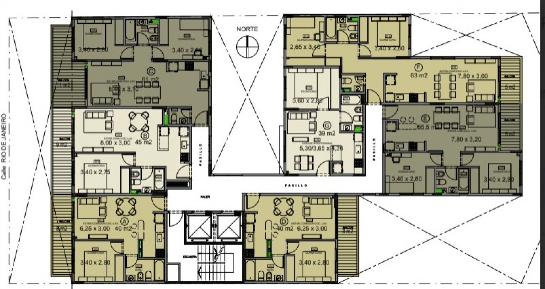 Venta depto 2 amb en Rio de Janeiro 500, Almagro